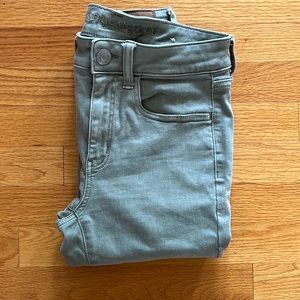 American Eagle Next Level Jeans in Green/Grey color